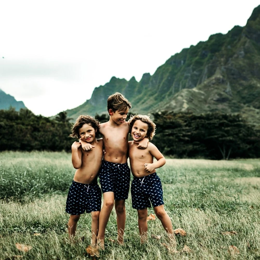 Bermies Kids Swim Trunk In Sharks 3 Bermies Kids Swim Trunk In Sharks - Image 3