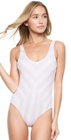 Tori Praver Genevie One Piece Swimsuit 1S18SOGESS-WHT