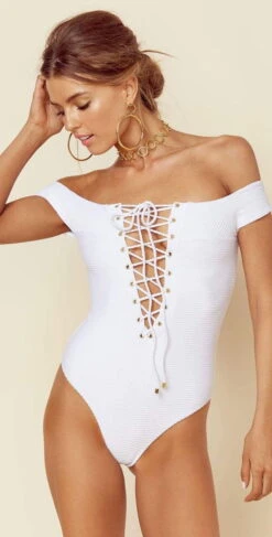 Blue Life Off Shoulder One Piece In White Jacquard 390-9466-WHT -Southbeachswimsuits Shop 20182017 05 03 PlanetBlue BL RESORT SWIM 1170