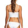 Vitamin A Luciana Full Cut Bikini Bottom In White EcoTex