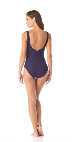 Anne Cole Dream Weaver Twist Front One Piece Swimsuit -Southbeachswimsuits Shop 20MO06014 NAVY 1782