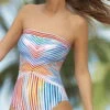 Sunflair Happy Line Bandeau One Piece Swimsuit