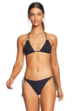 Vitamin A EcoRib Cosmo Halter Bikini Top -Southbeachswimsuits Shop 252TERBF