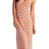 Vitamin A Erica Heather Stripe Maxi Dress In Clementine