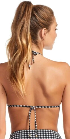 Vitamin A Gia Reversible Triangle Bikini Top In Vichy Black -Southbeachswimsuits Shop 47TR VIB 904B VIB BACK 0111 T3