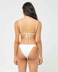 Pointelle Rib Brittany Bikini Top -Southbeachswimsuits Shop 6415070 PTBTT22 PTLNC22 WHT 1117 1