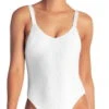 Vitamin A EcoRib Leah Full Coverage One Piece Swimsuit In White