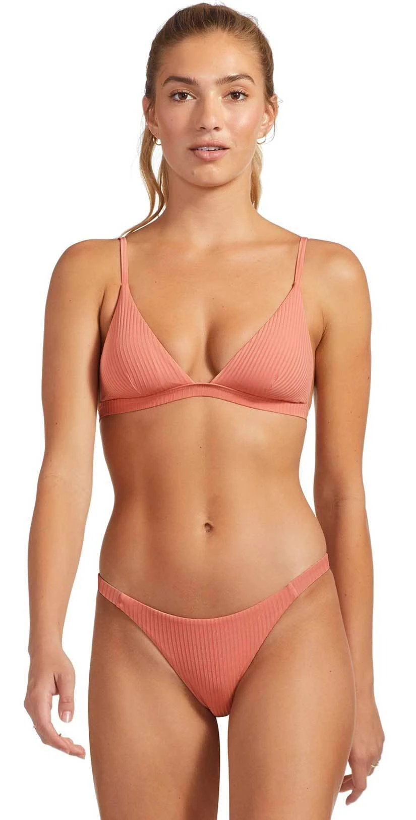 Vitamin A EcoRib Carmen Bikini Bottom In Soft Coral 2 Vitamin A EcoRib Carmen Bikini Bottom In Soft Coral - Image 2
