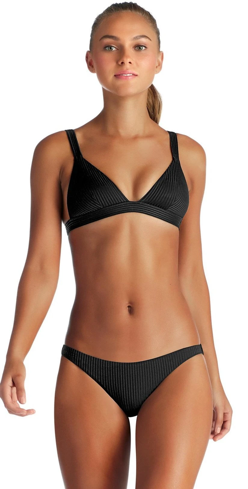 Vitamin A Luciana EcoRib Bikini Bottom In Black 2 Vitamin A Luciana EcoRib Bikini Bottom In Black - Image 2