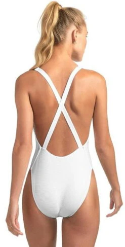 Vitamin A BioRib Alana Full Coverage One Piece Swimsuit In White