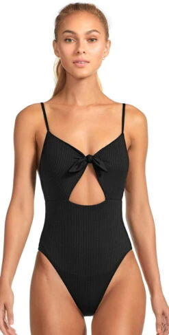 Vitamin A EcoRib Alma One Piece Swimsuit In Black 6 Vitamin A EcoRib Alma One Piece Swimsuit In Black -Southbeachswimsuits Shop 931M ERB 0559 Front