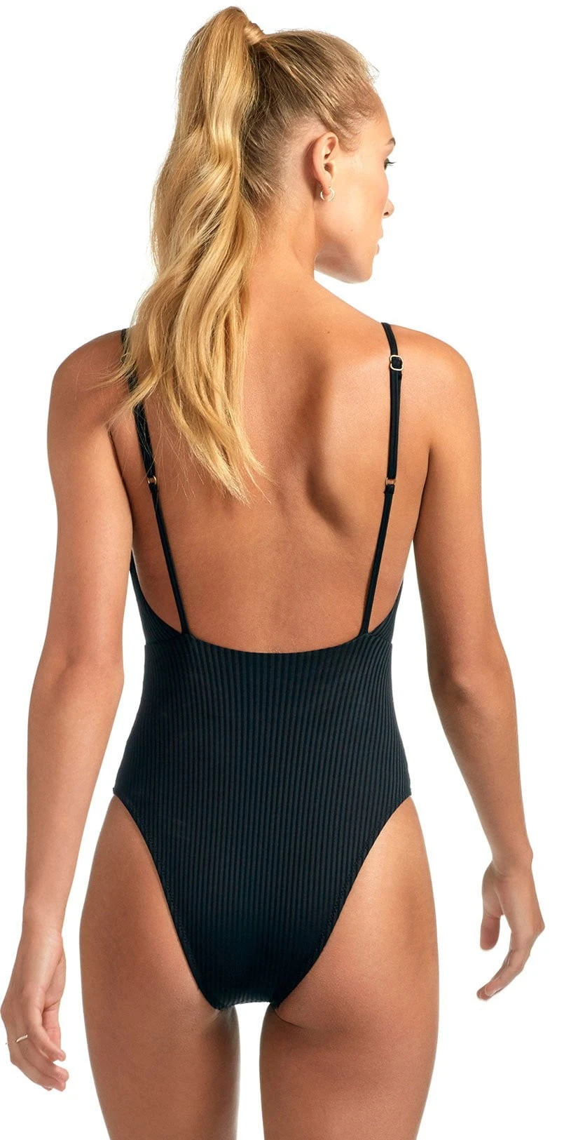 Vitamin A EcoRib Alma One Piece Swimsuit In Black 2 Vitamin A EcoRib Alma One Piece Swimsuit In Black - Image 2