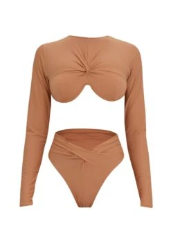 Southbeachswimsuits Shop 61 AKACIA NUDE LONG SLEEVE BIKINI