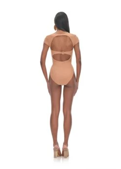 ALUNA NUDE ONE PIECE SWIMSUIT -Southbeachswimsuits Shop AndreaIyamah SS22 ECOMMERCE ALUNA ONEPIECE SWIMSUIT MOCHA 1323 NUDE BACK