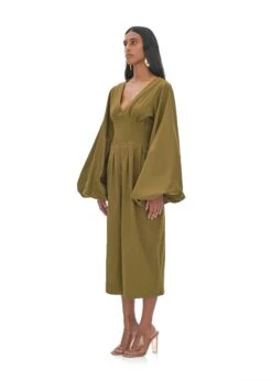 NIA CULOTTE OLIVE JUMPSUIT -Southbeachswimsuits Shop AndreaIyamah SS22 ECOMMERCE NIA CULOTTE JUMPSUIT DEEPOLIVE SIDE