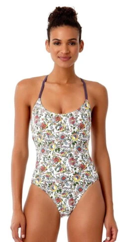 Anne Cole Studio Lace Back Vintage One Piece Swimsuit -Southbeachswimsuits Shop Anne Cole Studio Vintage Floral maillot 18SO02064 1960