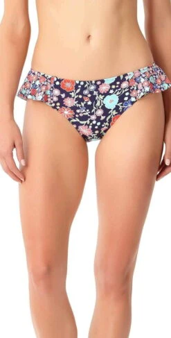 Anne Cole Lazy Daisy Side Flounce Bikini Bottom -Southbeachswimsuits Shop Anne Cole lazy daisy bottom 18MB31160 NAVY F