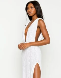 Annika Maxi Dress - White -Southbeachswimsuits Shop B12122C4 WHTE 2 cropped