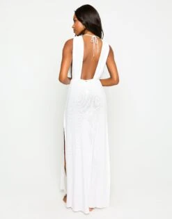 Annika Maxi Dress - White -Southbeachswimsuits Shop B12122C4 WHTE 3 cropped