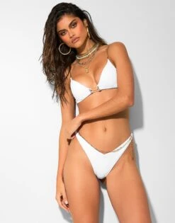 Serena Tango Bottom - White -Southbeachswimsuits Shop EDITORIAL SERENA TRIANGLE TOP SERENA TANGO WHITE