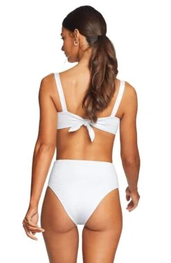 Vitamin A Barcelona Bikini Bottom In White EcoTex