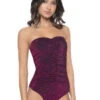 PQ Swim Garnet Ruched One Piece