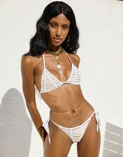 Hard Summer Tie Side Bottom - White -Southbeachswimsuits Shop HARD SUMMER TRIANGLE TOP TIE SIDE WHITE 2 55f40bd8 ebd1 4c01 bdd5 11bcf6462037