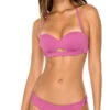 Luli Fama Orillas Del Mar Underwire Bandeau Bikini Top In Purple