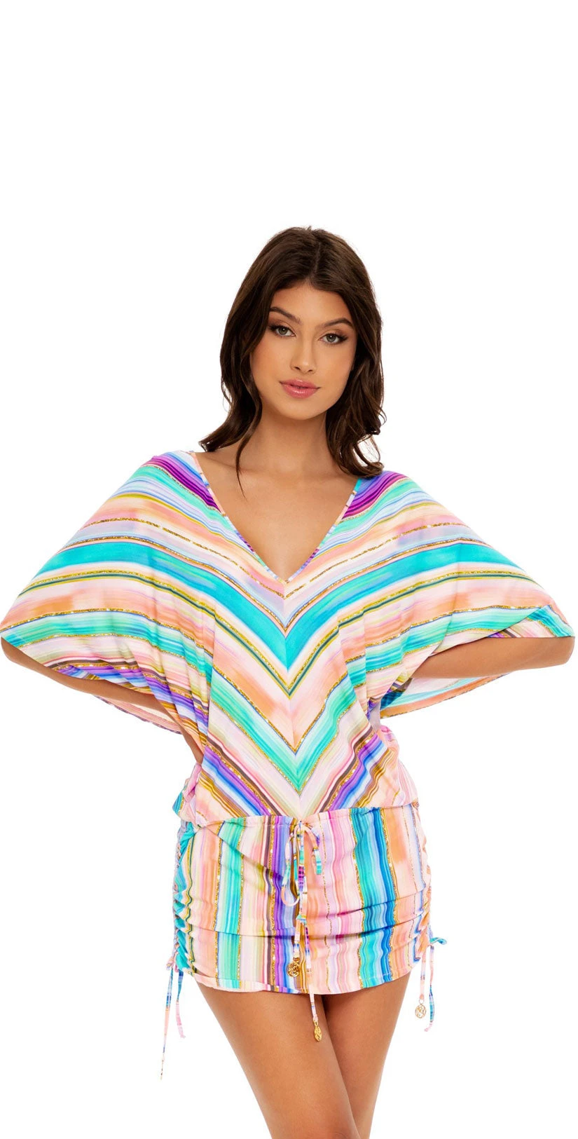 Luli Fama Heat Waves Cabana V-Neck Dress 1 Luli Fama Heat Waves Cabana V-Neck Dress