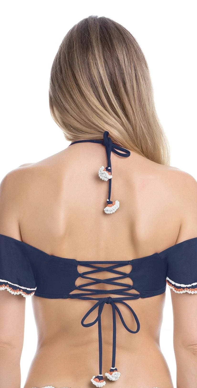 Becca Medina Cold Shoulder Bikini Top In Indigo 943687-IND 2 Becca Medina Cold Shoulder Bikini Top In Indigo 943687-IND - Image 2