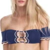 Becca Medina Cold Shoulder Bikini Top In Indigo 943687-IND