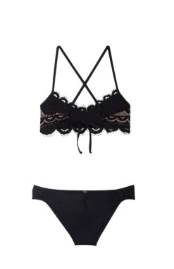 PQ Swim Midnight Lace Fanned Bottom -Southbeachswimsuits Shop MID 131B MID 251F BACK