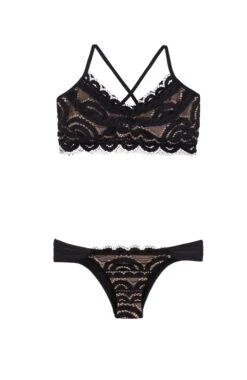 PQ Swim Midnight Lace Fanned Bottom -Southbeachswimsuits Shop MID 131B MID 251T