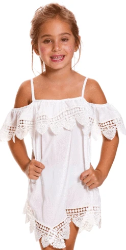 Milonga Kids Bali Off The Shoulder Cover-up In Cream -Southbeachswimsuits Shop Milonga 456 001 milonga kids bali