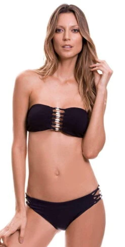 Milonga Shell Bandeau Top In Basic Black 069
