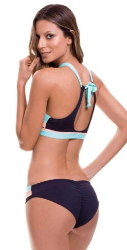 Milonga Color Block High Neck Top In Aqua 074 3 Milonga Color Block High Neck Top In Aqua 074 -Southbeachswimsuits Shop Milonga BASIC 074 AQUA BACK