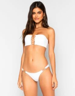 Noelani Bandeau Top - White -Southbeachswimsuits Shop NOELANI BANDEAU TOP NOELANI SKIMPY WHITE 1