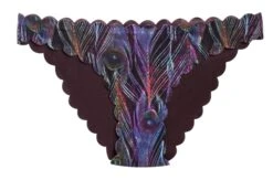 PilyQ Plume Reversible Wave Full Cut Bikini Bottom -Southbeachswimsuits Shop R18 FLAT 02 PLU 270F