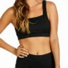 Raisins Ribbed Summer Halter Top In Black Y710282-BLK
