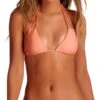 Vitamin A EcoLux Jaydah Braided Triangle Bikini Top In Coral