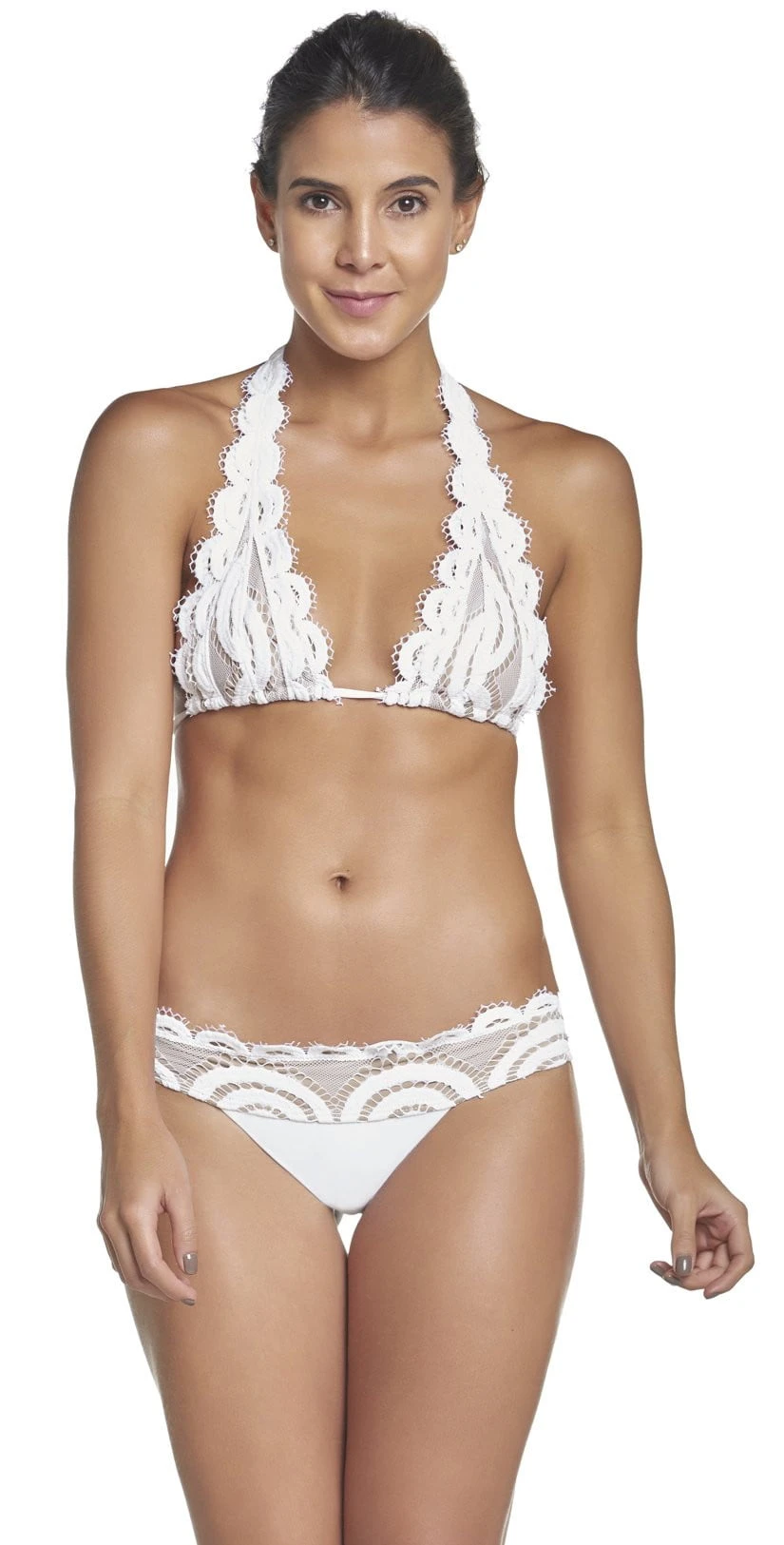 PQ Swim Water Lily Lace Teeny Bikini Bottom In White 2 PQ Swim Water Lily Lace Teeny Bikini Bottom In White - Image 2