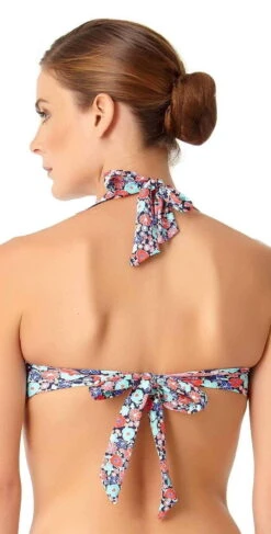 Anne Cole Lazy Daisy Marilyn Flounce Halter Bikini Top -Southbeachswimsuits Shop anne cole lazy daisy top back 18MT10460NVY 18MB31160 NAVY B