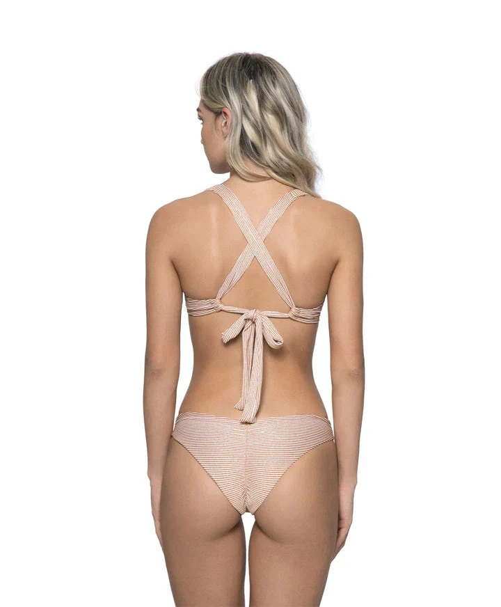 PQ Swim Aperol Stripe Perla Halter 2 PQ Swim Aperol Stripe Perla Halter - Image 2