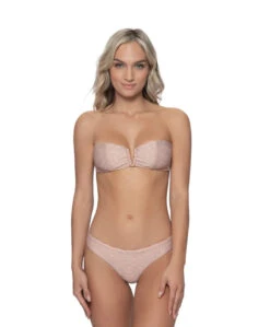 PQ Swim Aperol Stripe V Bandeau