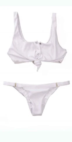 Beach Bunny Rib Tide Skimpy Bottoms In White B17125B2-WHT -Southbeachswimsuits Shop b17125t1b2 rib tide white prod 8