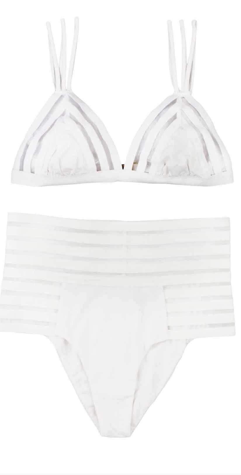 Beach Bunny Sheer Addiction Triangle Top In White 6 Beach Bunny Sheer Addiction Triangle Top In White - Image 6