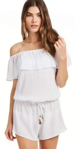 Isabella Rose Besties Ruffle Romper In White 4054884-WHT