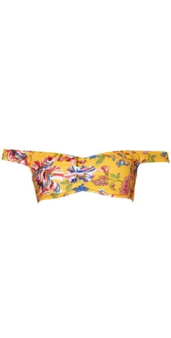 L*Space Ziggy Pacific Bloom Bikini Top In Sunshine Gold -Southbeachswimsuits Shop l space PBZGT18 SUG