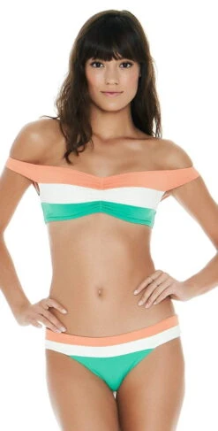 L Space Color Block Ziggy Top In Spearmint CBZGT18-SPR