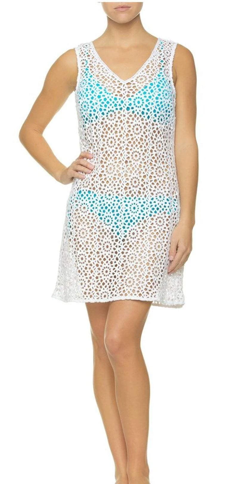 Helen Jon Sleeveless Dress In White HJ10-0732 WTS 1 Helen Jon Sleeveless Dress In White HJ10-0732 WTS